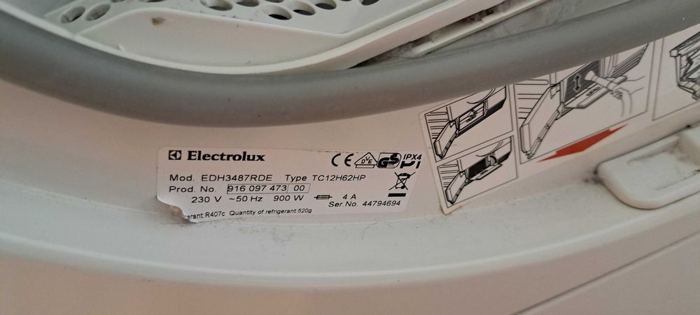 Suszarka Electrolux EDH3487RDE uszkodzona