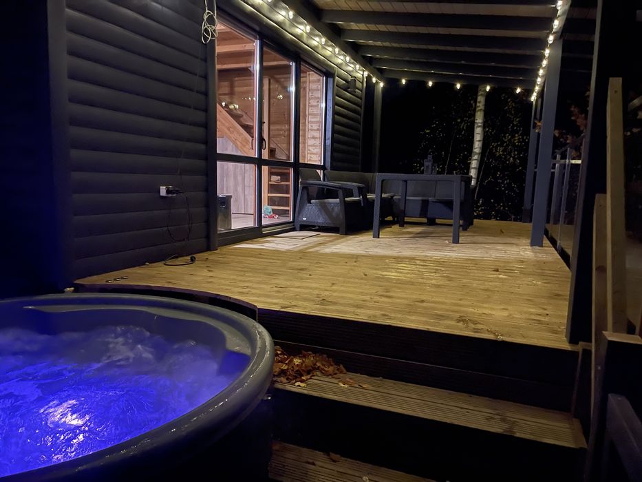 Domek Dom SAUNA BALIA Jacuzzi letniskowy całoroczny Kaszuby Ostrzyce