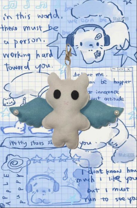 Брелок-котик  Ангелочек Y2K