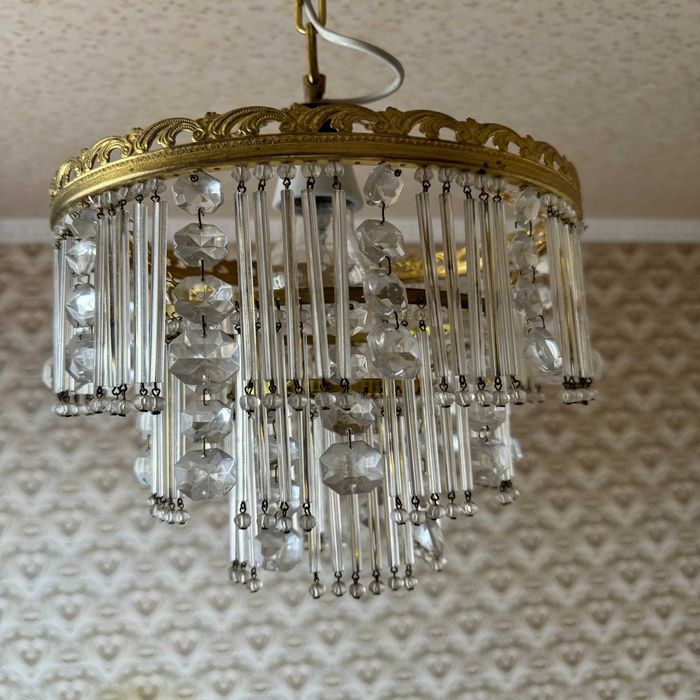 Люстра хрусталь Винтажная Чехия СССР Антиквариат