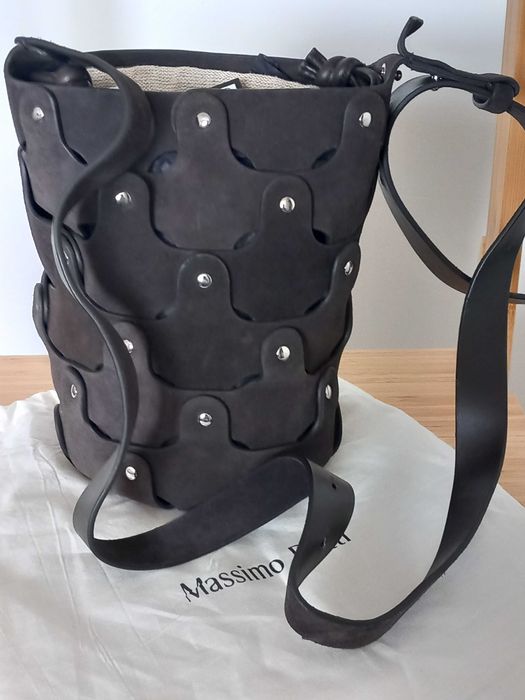 Torebka worek zamsz  massimo dutti nowa z metkami
