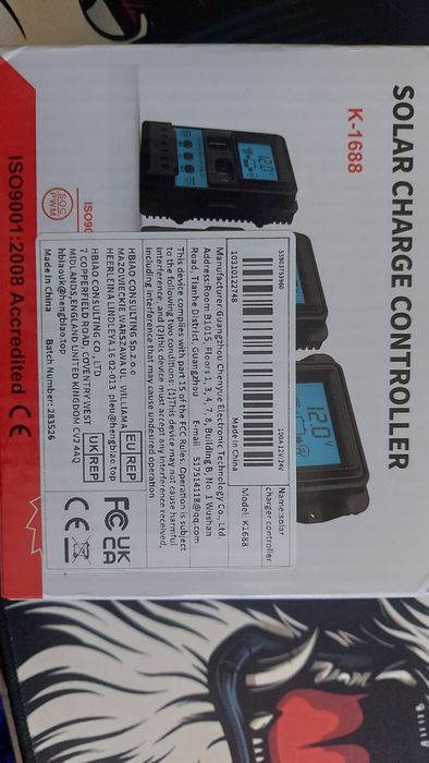 Контролер для сонячних панелей K-1688 mppt, pwm