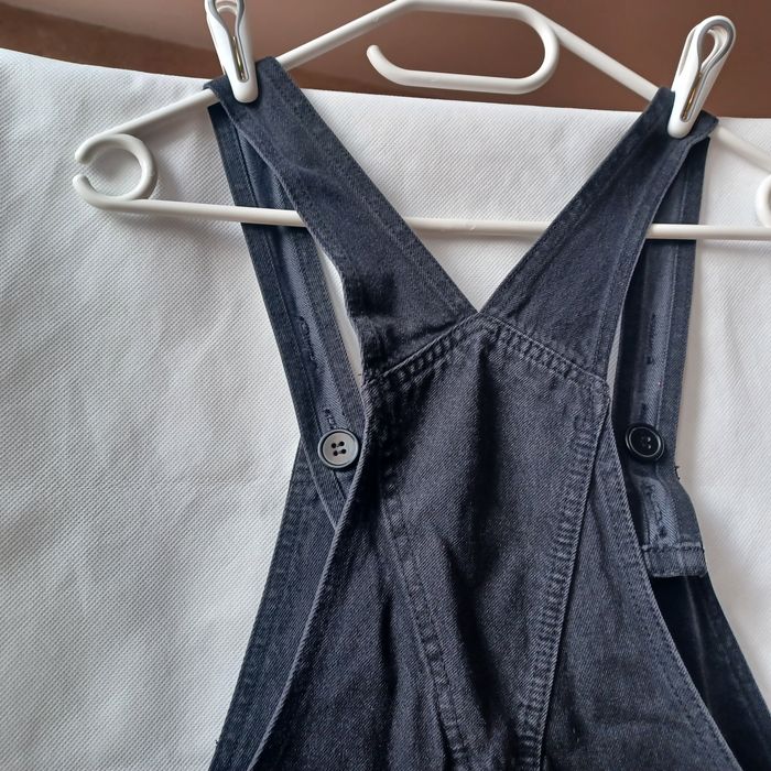 Ogrodniczki kombinezon czarne jeansowe dżinsowe XS 34 push up jeans