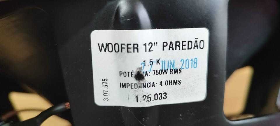 Altifalantes poderosos 12 polegadas Bomber Paredão 750 watts RMS