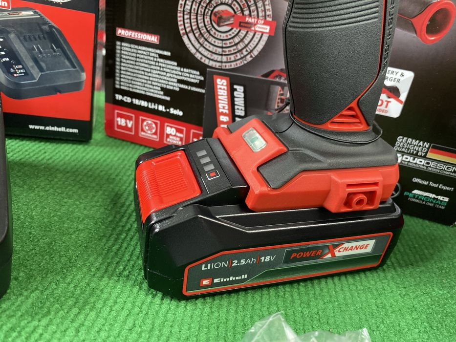 Шуруповерт безщітковий ударний Einhell TP-CD 18/80 Li-i BL Kit 2.5 Ah