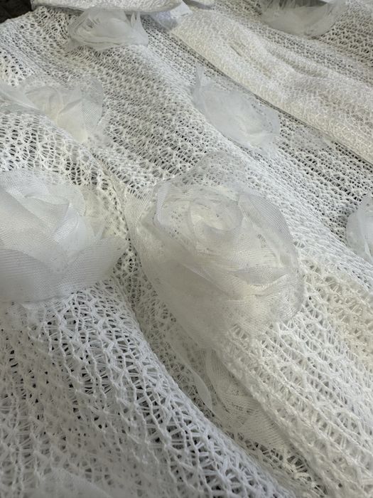 Сорочка/блузка біла в квіти