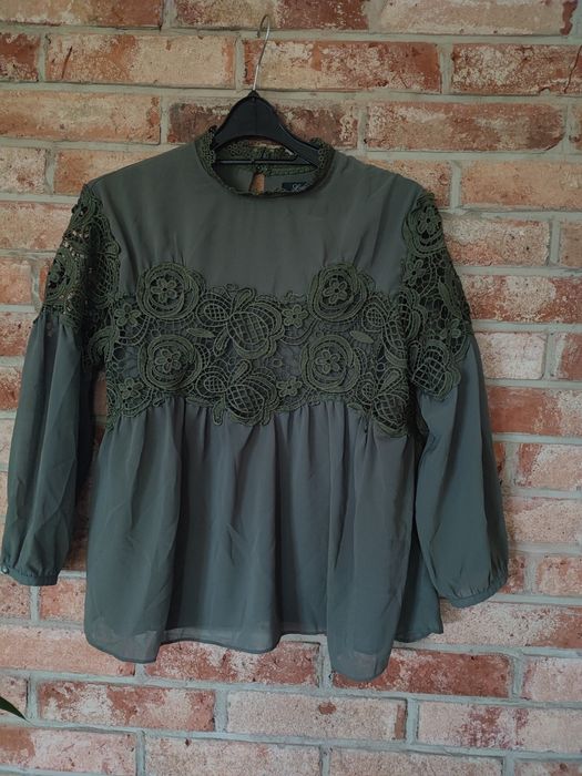 Bluzka khaki Lulumary rozmiar M