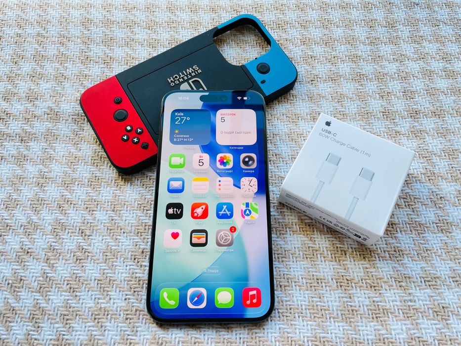 IPHONE 15 PRO MAX 512Gb ІДЕАЛ Black Titanium NEVERLOCK ( 80242)