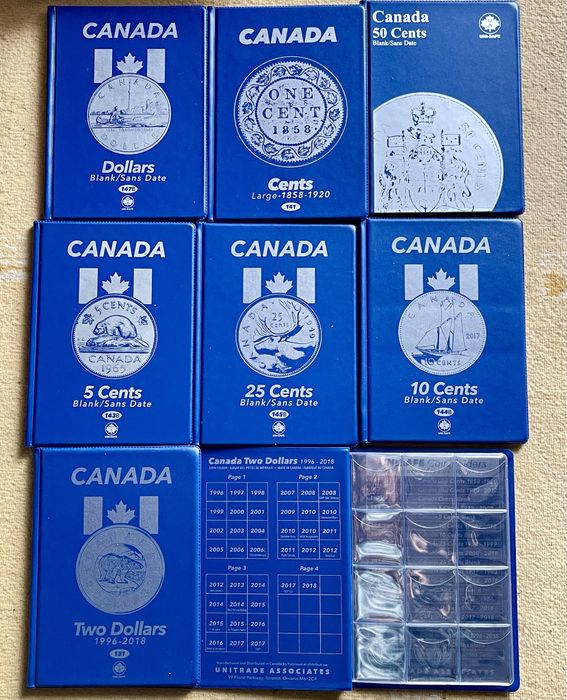 Альбоми для монет США і Канади, з монетами та без