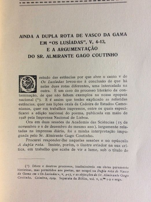 Ainda a dupla rota de Vasco da Gama em "Os Lusíadas", V, 4-13
