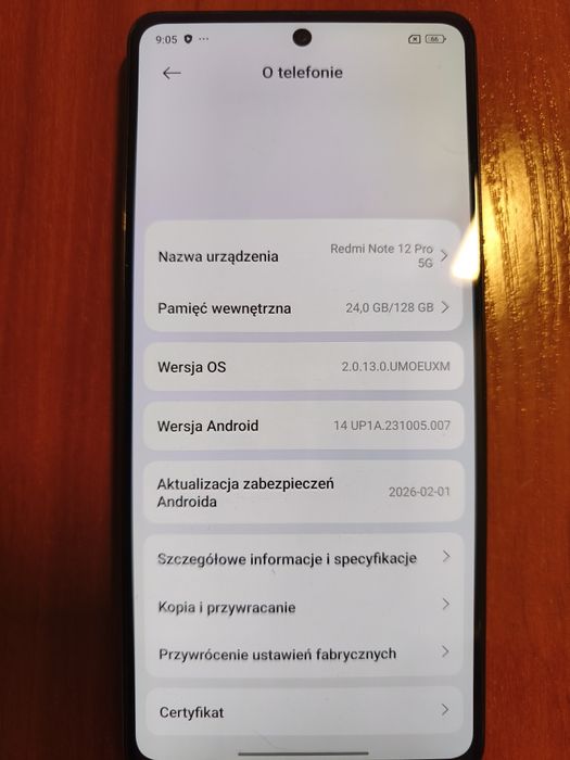 Xiaomi Redmi Note 12 pro 5G 
Powód sprzedaży: Zakupilem nowszy model