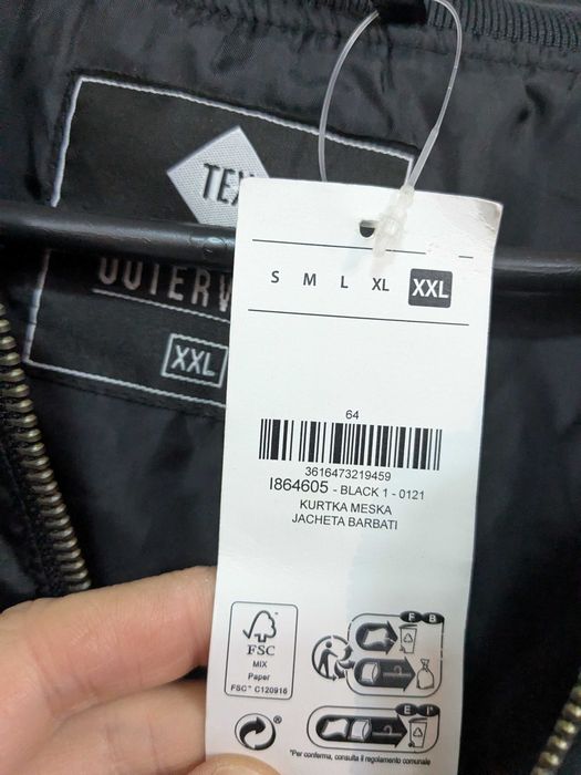 TEX kurtka bomber czarna rozm. XXL