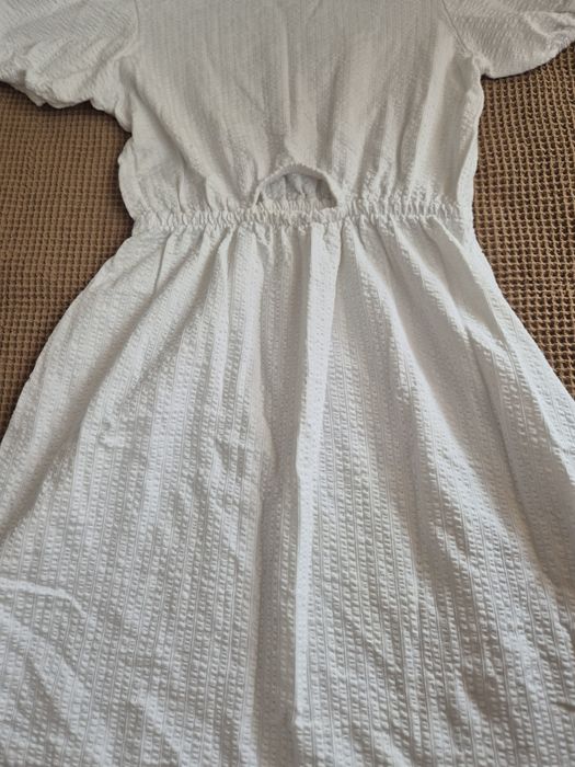 Sukienka bawełniana,biała Zara 140 cm