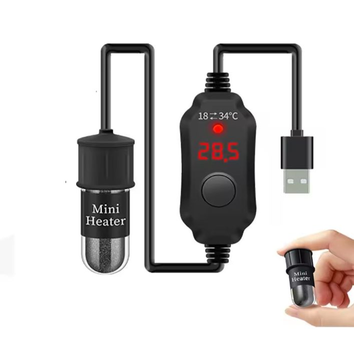 Mini termostato para aquário. Ajustável entre os 18° e os 34 ° graus.