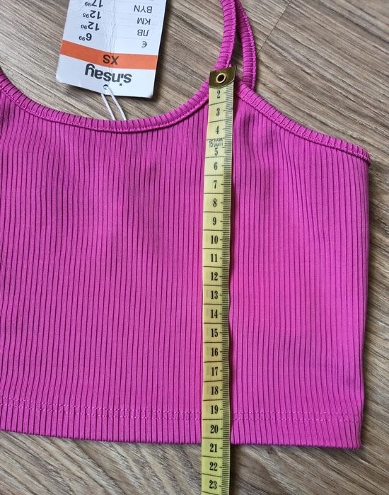 nowy różowy crop top damski