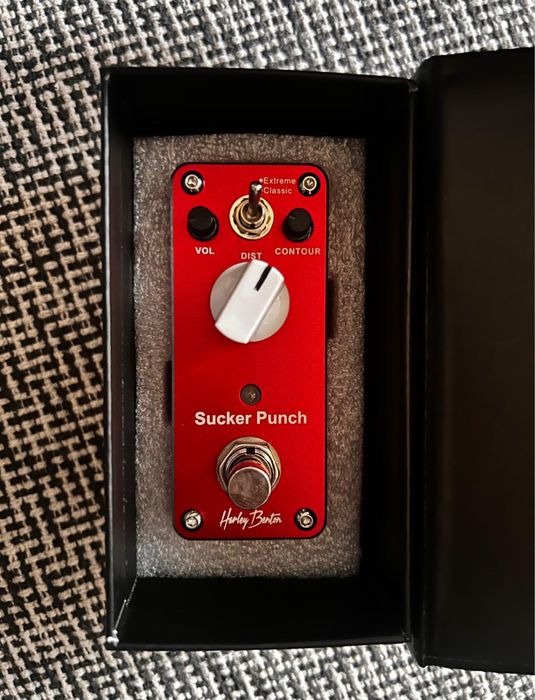 Pedal Distorção Harley Benton MiniStomp Sucker Punch (Com Caixa Original)