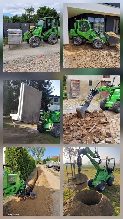 Usługi ładowarką Racibórz niwelacja wykopy wiercenie prace ziemne