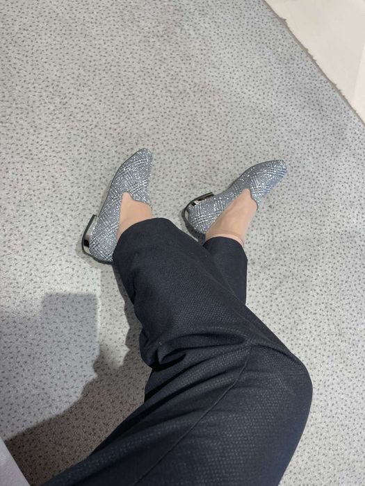 Лофери - срібні Jimmy Choo Оригінал