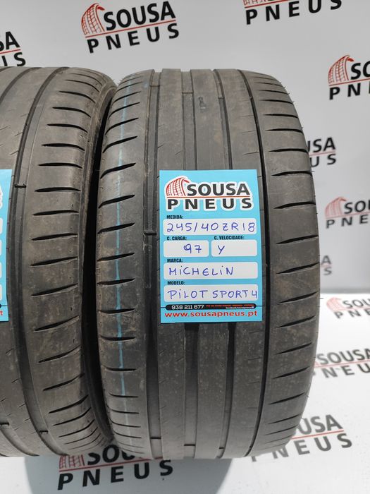 2 pneus semi novos 245-40R18  Michelin Pilot Sport 4 97Y - Oferta da e