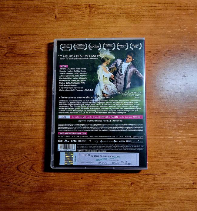 MISTÉRIOS DE LISBOA (Maria João Bastos) Versão Integral 266min 2 dvds