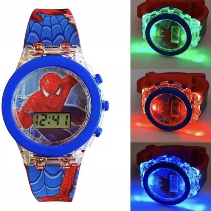 Zegarek spidermen dla dzieci chłopca Elektroniczny LED Spider-Man