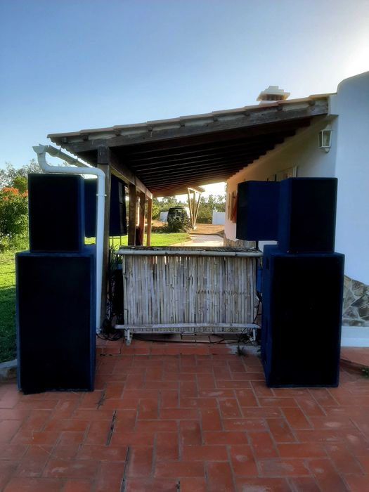 Sistema de Som PA Analógico HiFi Opus Audio 6K Bass 3K Tops e Moniçao