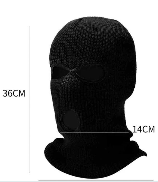 Балаклава маска снуд белая черная бандитка в на подголовник авто баф