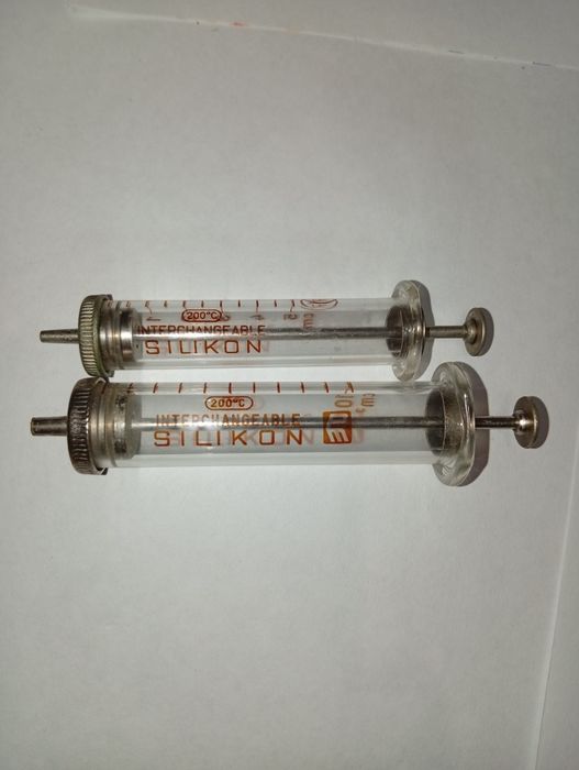 Скляні шприци INTERCHANGEABLE SILIKON 5 та 10 мл (термостійкі, 200°C)