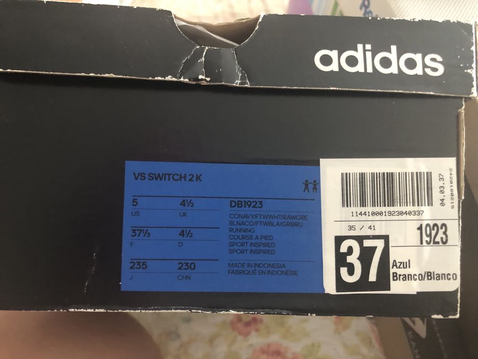 Tennis Adidas Azul/Branco - Tamanho 37