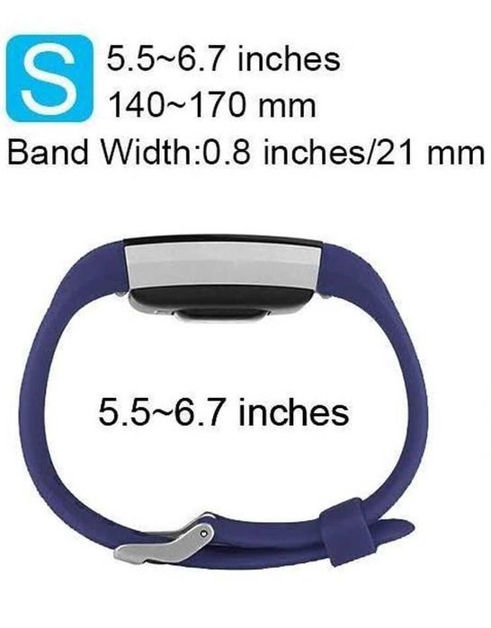 Pasek do smartbanda FITBIT CHARGE 2 rozm. S silikon jasno fioletowy