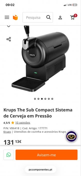 Maquina de cerveja a pressao