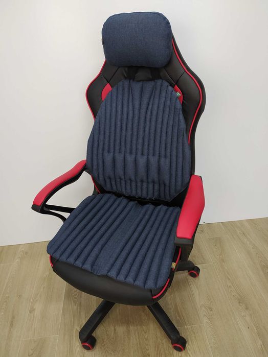 Ортопедичні подушки для сидіння на геймерські крісла. Комплект 1+1+1.