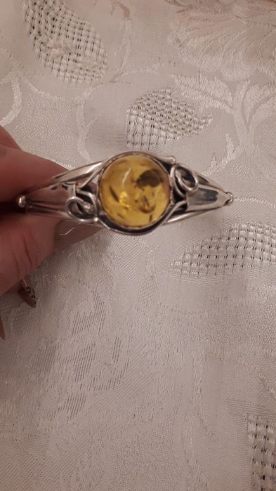 Bransoleta bangla z bursztynem