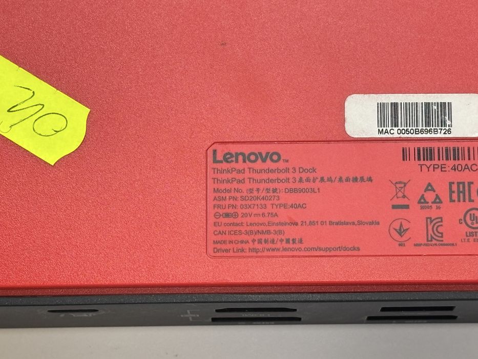 Stacja Dokująca Lenovo Thinkpad Thunderbolt 3 Dock