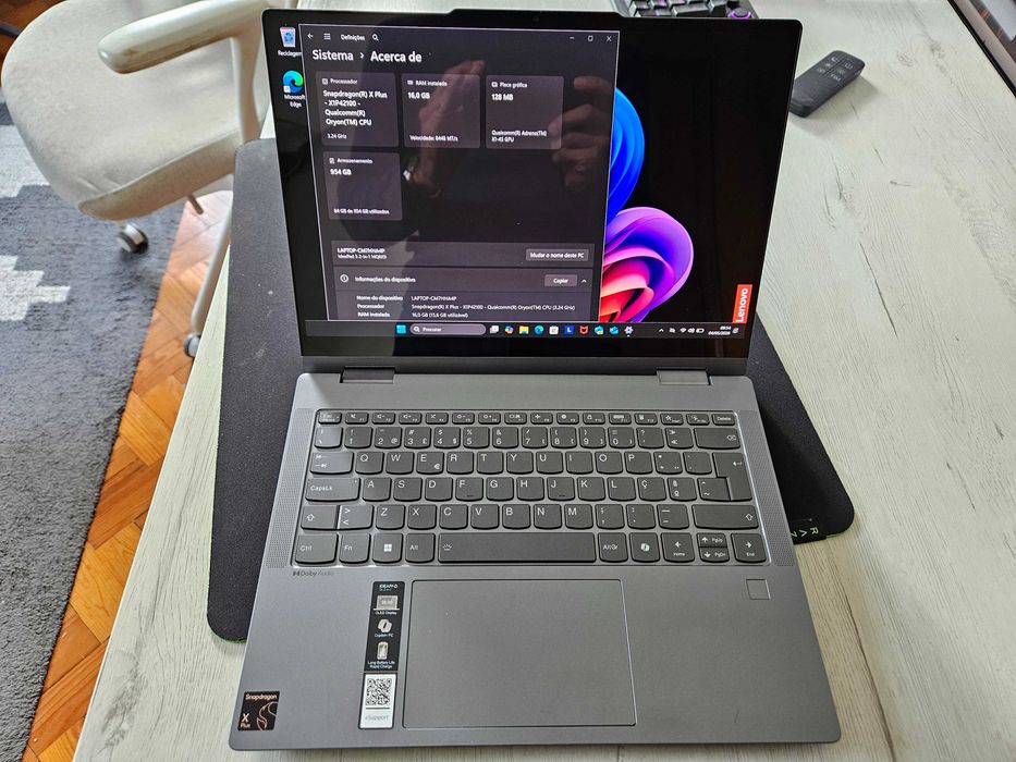 Portátil Híbrido Lenovo Idepad 5 2 in 1 14Q8X9 (14" Oled/Copilot/Snapdragon X Plus/16GB/1TB c/3 anos de garantia