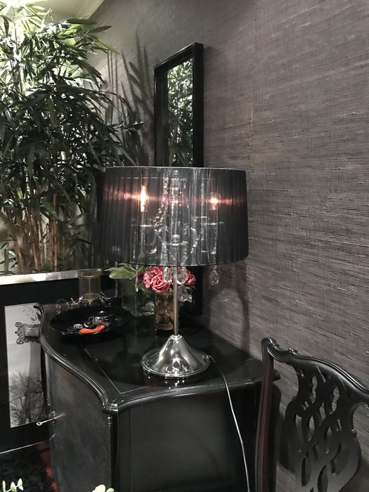Candeeiro de mesa moderno e clássico abajour preto