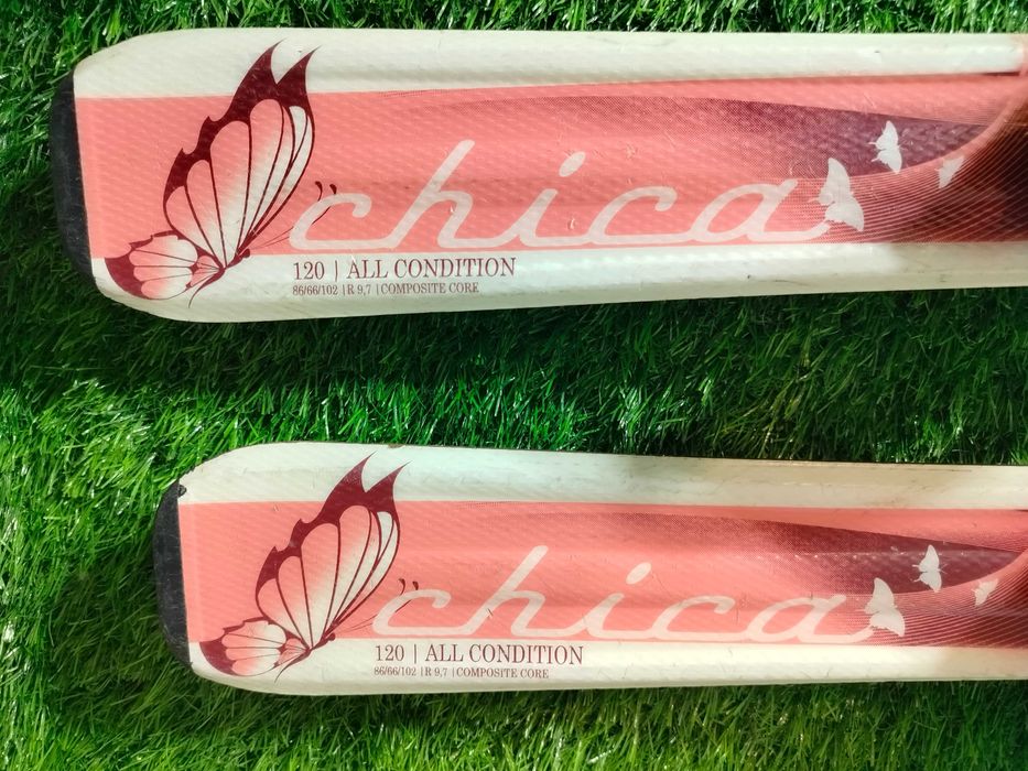 Volkl chica, narty dziecięce dla dziewczynki, 120 cm