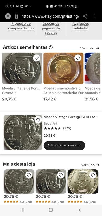 Moeda antiga 200 escudos