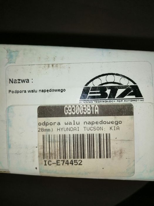 Łożysko podpory wału Kia Hyundai Tucson.