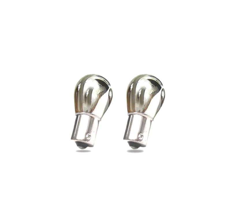 KIT CONJUNTO 2 LÂMPADAS CROMADAS P21W PISCAS
