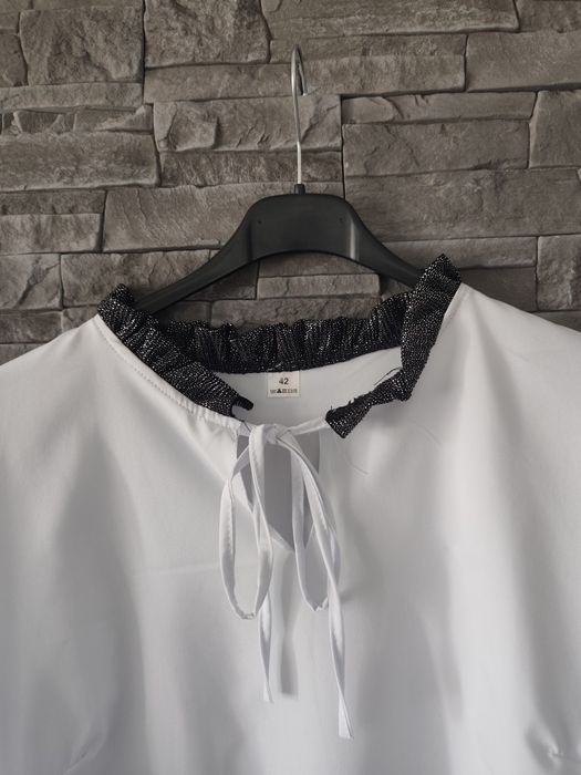 Biała elegancka koszula długi rękaw r. 42/xl