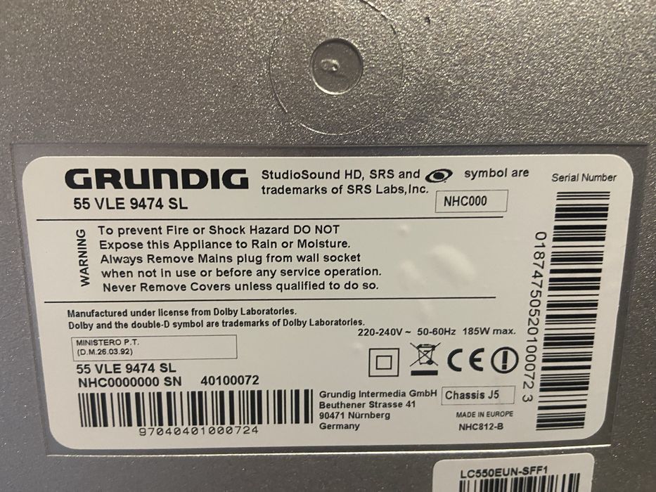 Телевізор 55ʼʼ Grundig 55vle9474SL FullHD/3D/600Hz