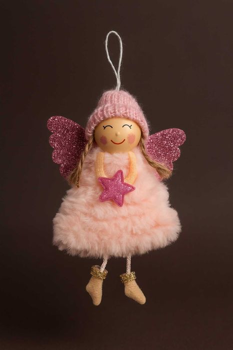 Ёлочная игрушка Куколка-Ангелочек 12×8 см, новогоднее украшение