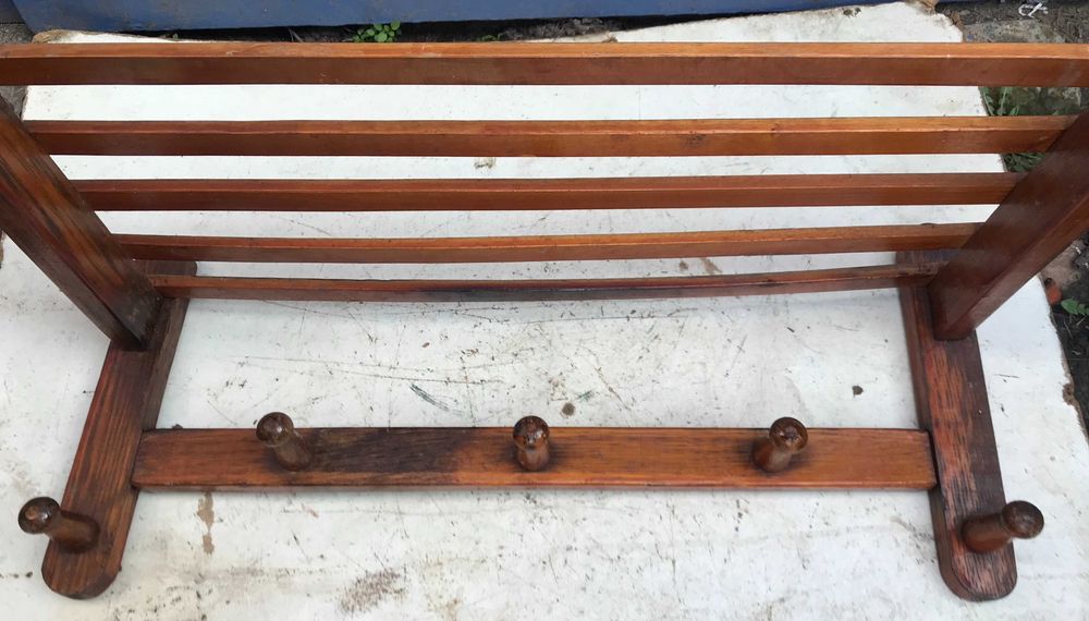 Полка вешалка деревянная ссср