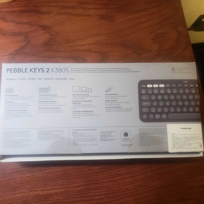 Logitech Pebble Keys 2 K380s Graphite, 23 мicяцiв гарантiя