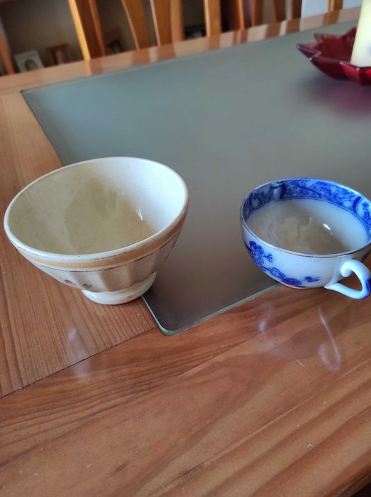 Mini tigela e chávena.