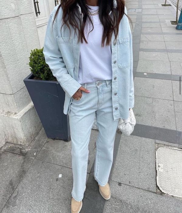 Сорочка джинсова zara cos arket