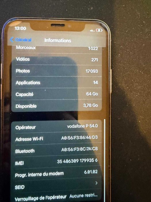 iPhone XS 64GB Branco desbloqueado