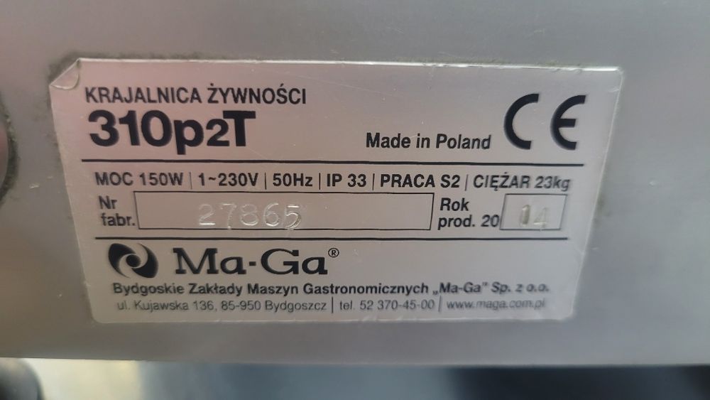 Krajalnica Maga 310p2T do sera i wędlin stan bdb