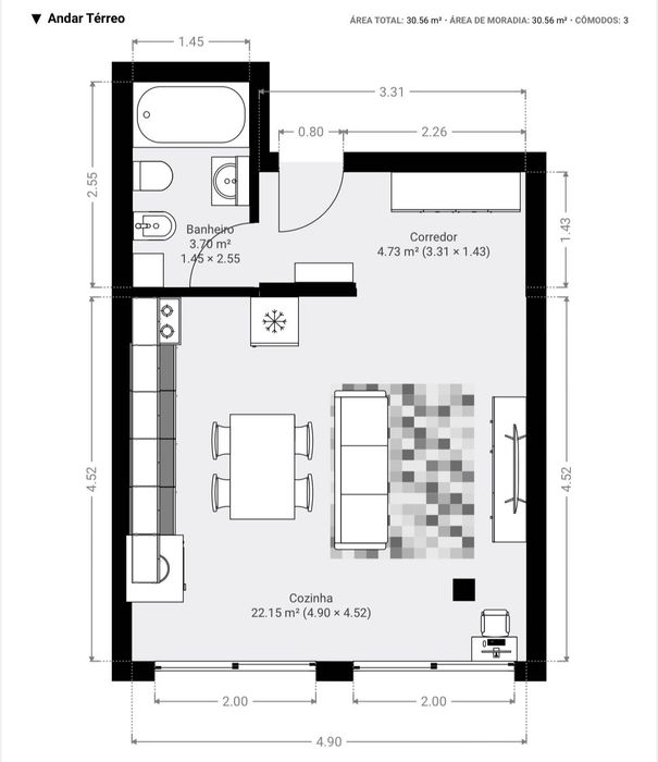 T0 Central na Amora-ideal para viver ou investir.